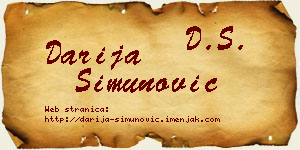 Darija Simunović vizit kartica